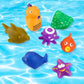 Color Changing No Hole Bath Toys For Kids Toddlers, Color Change Sea Creatures Ocean Animal Toys With Drying Bag(9 Pack), Baby Bath Toys Water Toys Floating Fish Toys