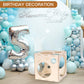 Auihiay 14 Holes Balloon Sizer Box - Collapsible Wood Measurement Tool for Balloon Decorations, Natural Color