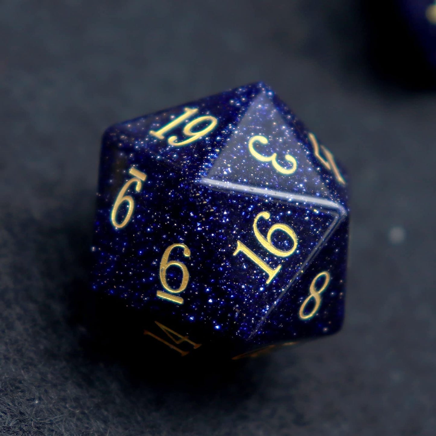 Haxtec Blue Sandstone Gemstone Dice Polyhedral Dnd Dice Set With Dice Case D&D Dungeons And Dragons Ttrpg Dnd Master Gift