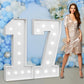 Marquee Numbers Large 17Th-Birthday Decorations: 4Ft Light Up Number Party Decor 71 Year Old Girl And Boy Birthday Decoration Ba