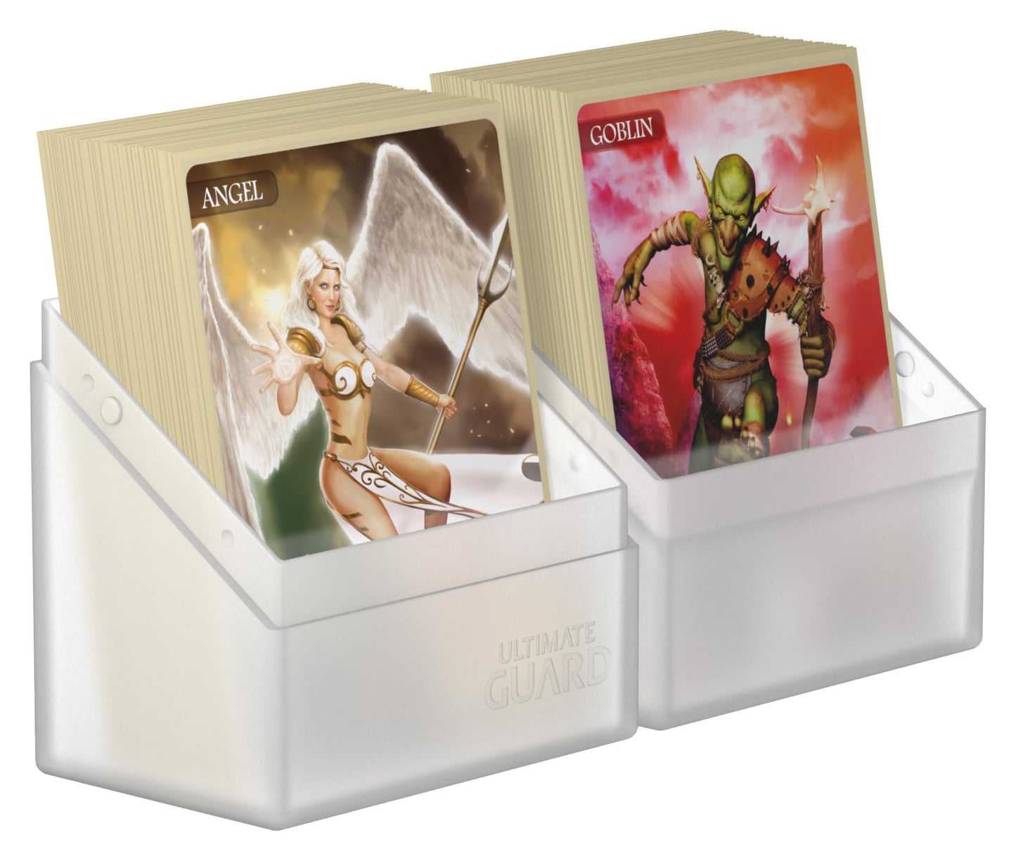 Ultimate Guard Boulder 60+ Classic, Deck Case for 60 Double-Sleeved TCG Cards, Frosted, Secure & Durable Storage for Trading Car