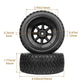 Hobbyfire Pre-Glued 12Mm Hex Rc Wheel Rim & Tires Set For 1/10 Rc Short Course Truck Traxxas Slash 2Wd 4X4 Hpi Tamiya Losi Sct R