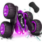 Tecnock Remote Control Car for Kids, 2.4GHz RC Car with Type-C Easy Charging, 4WD Double Sided 360 Rotates and Flips RC Stunt Ca