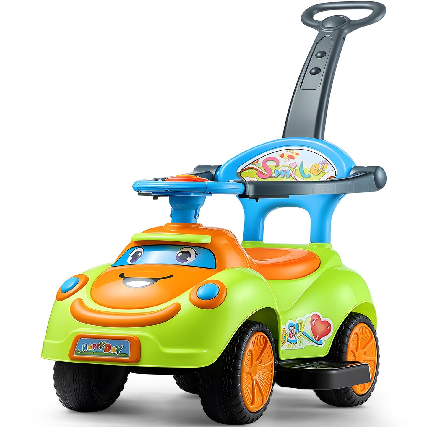 VEVOR Ride On Push Car, Push Car for Toddler 19 to 36 Months, Around Buggy with Guardrails, Handle & Under-seat Storage, 55 lbs 