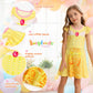 Sukyfecde Princess Dress For Toddler Girls Halloween Costume Birthday Dresses Role Play Outfits 9-10 Year Old Yellow