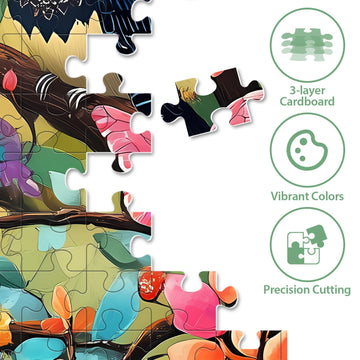 500 Piece Puzzles for mature-themeds  Art Birds Jigsaw Puzzles for mature-themed 500 Pieces  Recycled Cardboar Challenge Puzzle Kids Seniors Friends for Gift Birthday Party Games Family  20.5x15 Dust Free Puzzle