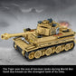WW2 2 in 1 Army Tank Building Blocks Kit Create an American M4 Sherman & a German Tiger Tank Military Toy Sets Birthday for Age