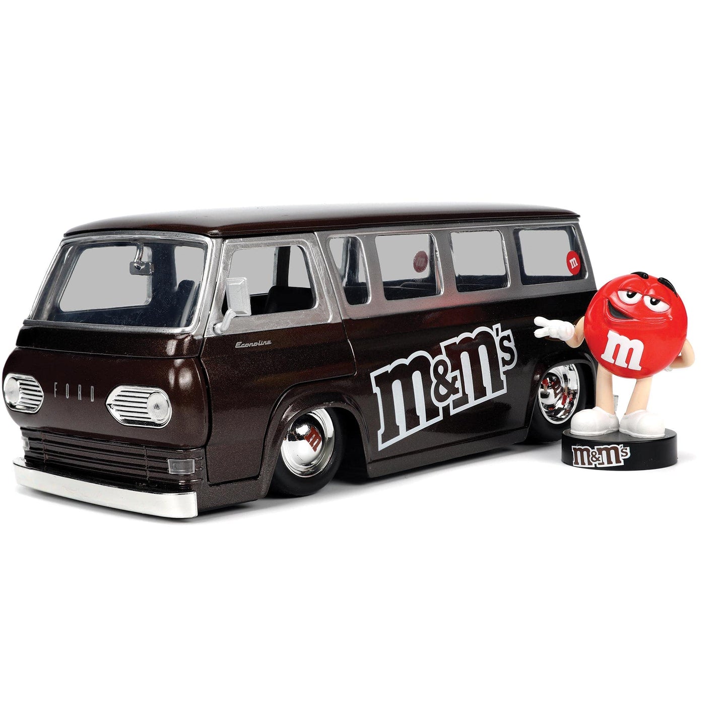 Jada Toys M&M'S 1:24 1965 Ford Econoline Die-Cast Car With Red Figure