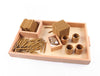 Adena Montessori Golden Math Bead Set - Educational Metal Learning Toys for Kids - Brown