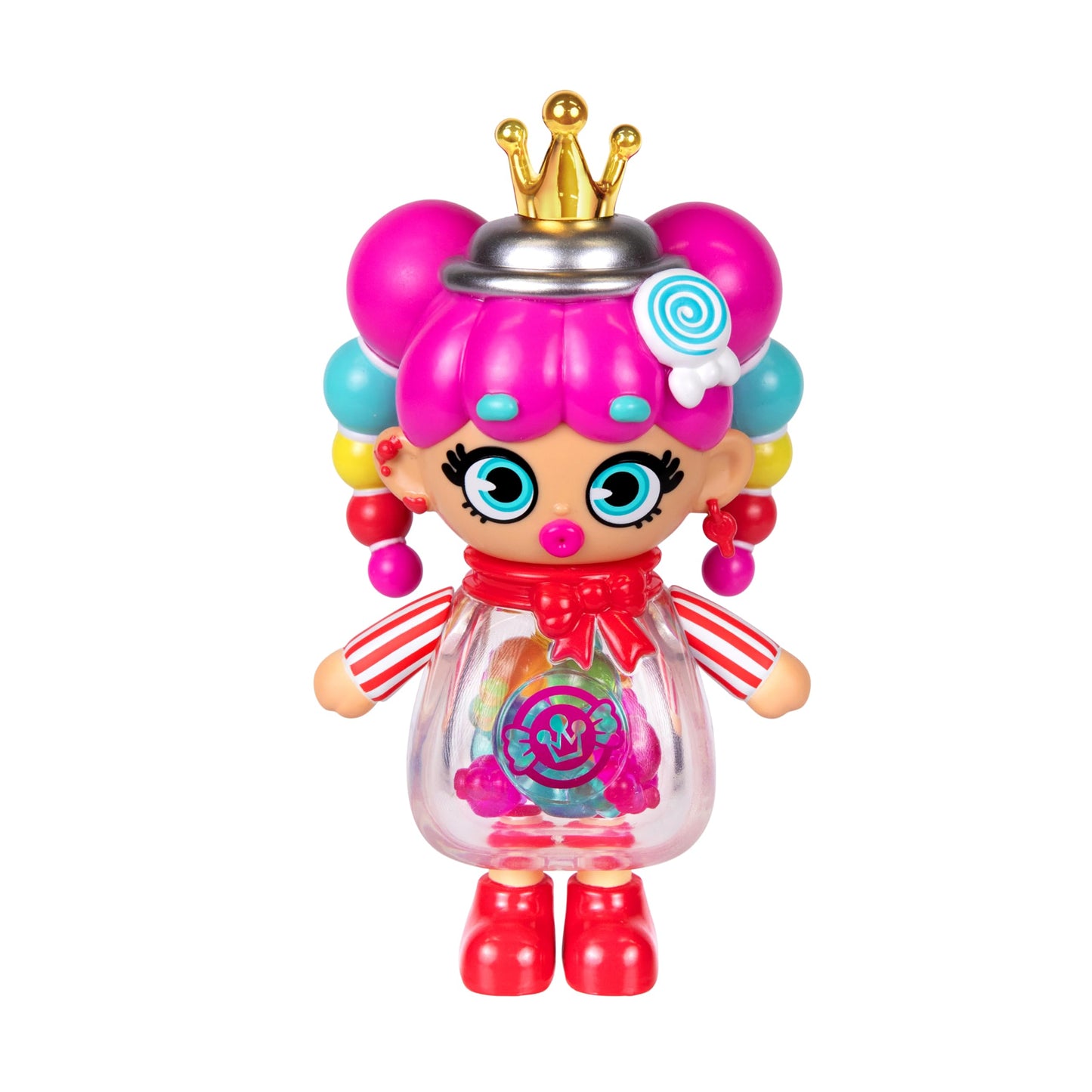 XOX KWEENIE Quirky Kweens Series Figurine 4 Inch Collectible Art-Toy, Multicolor, Model 30474, Premium Display Case Included