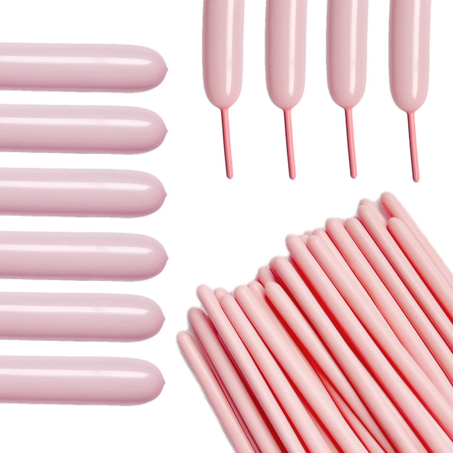 Eblliwsm 100Pcs 260Q Pale Pink Magic Long Balloons Decoration Shopping Mall Activities, Party Decoration, Parent-Child Activitie