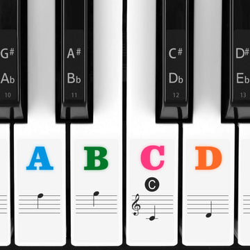 Piano Stickers For Keys, Eison Colorful Piano Keyboard Stickers For 88/61/54/49/37 Full Set Stickers Kids Learning Piano, Removable, Leaves No Residue, Multi-Color,Great Children'S Gift