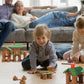 SainSmart Jr. Wooden Log Cabin Set - 665 PCS STEM Building Toy for Toddlers, Brown, Model 20-354, Compatible with Lincoln Logs