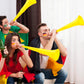 Sosation 4 Pieces Collapsible Stadium Horn 24 Inch Vuvuzela Plastic Trumpet Horn Blow Noisemakers For Sporting Events Graduation Games School Sports Party Supplies Favors Accessories(Yellow)