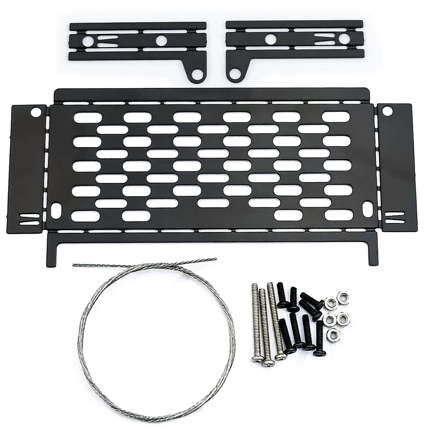 SWX Simulation Stainless Open Cover Folding Camping Table Board for TRX4M Defender 1-18 RC Crawler Car Upgrade Parts