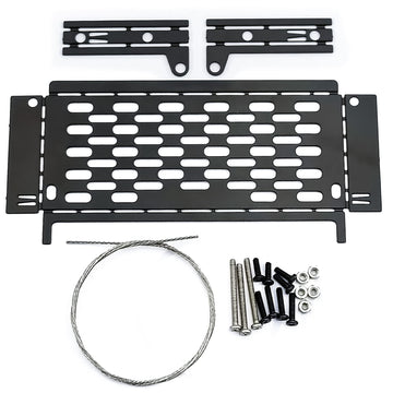 SWX Simulation Stainless Open Cover Folding Camping Table Board for TRX4M Defender 1-18 RC Crawler Car Upgrade Parts