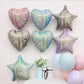 25 Pcs Marble Black Heart Balloons 18In Foil Heart Shaped 18 Inch Balloons Helium Mylar Balloons Foil Balloon Decoration For Wom