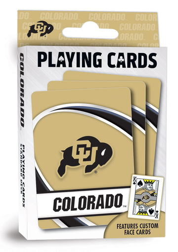 Masterpieces Family Games - NCAA Colorado Buffaloes Playing Cards - Officially Licensed Playing Card Deck for Adults, Kids, and 