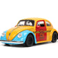 Sesame Street 1:24 1959 Volkswagen Beetle Die-cast car & 2.75 Oscar The grouch Figure Toys for Kids and Adults