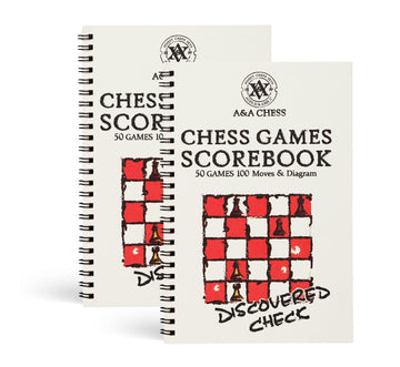 A&A Eye-Protection Chess Scorebook/Matches, Score Pad / 50 Games / 100 Moves / 2 Pack