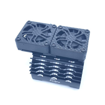 KingVal Replacement Brushless Motor Aluminum Double Cooling Fans 8.4V 16000RPM Rapid Cooling Compatible with 55MM 56MM 58MM 1/5