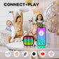 Yll Mini Karaoke Machine For Kids, Portable Bluetooth Speaker With Wireless Microphone, Easter Birthday Toys Gifts For Boys 3 4 5 6 7 8 9 10 11 12 + Years Old Party Family School Home (Black 1 Mic)