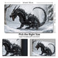 for MTG Card Playmat with Zone Game Play Mat for MTG TCG 24 x 14 inches Non-Slip Play Mat for Commander Board RPG CCG Game TCG Other Card Games/Mouse Pad-Snowy Dragon