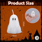 EBaokuup 20 PCS 2 X 1.6 Halloween Ghost Candles, Ghost Shaped Decor Candles, Fun Face Spooky Burning Candle for Halloween Pa