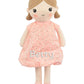 Linzy Personalized 15 Soft Plush Light Pink Emily Rag Doll with Embroidered Name - My First Rag Doll for Girls  Mueca de Trapo Personalizada  Customized Snuggle Toy for Kids