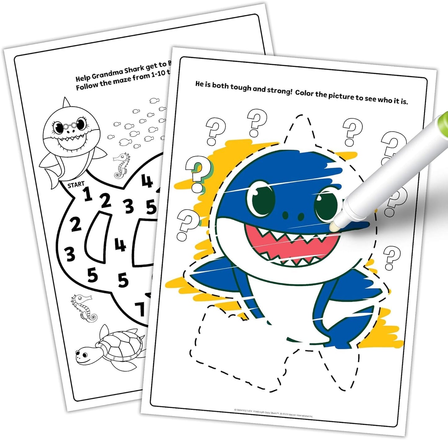 Paint with Water Super Set for Toddlers, Kids - Bundle with 3 Mess Free Books with Water Surprise Brushes Featuring Baby Shark,