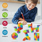Ganowo Medium Snake Cube, 4 Pack Twist Puzzle Stress Relief Sensory Toys Stocking Stuffers Bulk Supplies Goodie Bags Fillers Fidget Toys For Anxiety Teens Kids