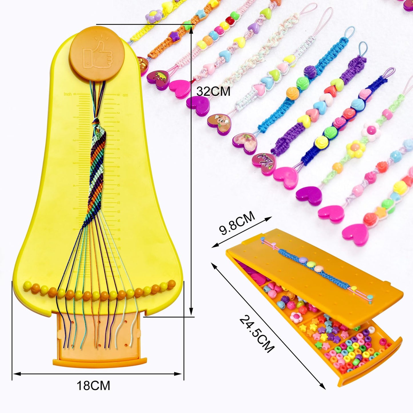 zwzxd Friendship Bracelet Making Kit for Girls, Arts and Crafts Bracelets String Maker Kit for Kids Ages 8+Christmas Birthday Gi