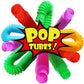 Novelty Place 6 Pack Pop Tubes Fidget Toy For Kids And Adults, Colorful Heavy Duty Tube Toy For Construction - Sensory Educational Toys Relieve Stress, Autism, And Anxiety