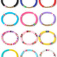 Cooluckday Heishi Surfer Bracelets For Women Vsco Boho Beaded Bracelet Friendship Polymer Clay Rainbow Bracelet Stack Vinyl Disc