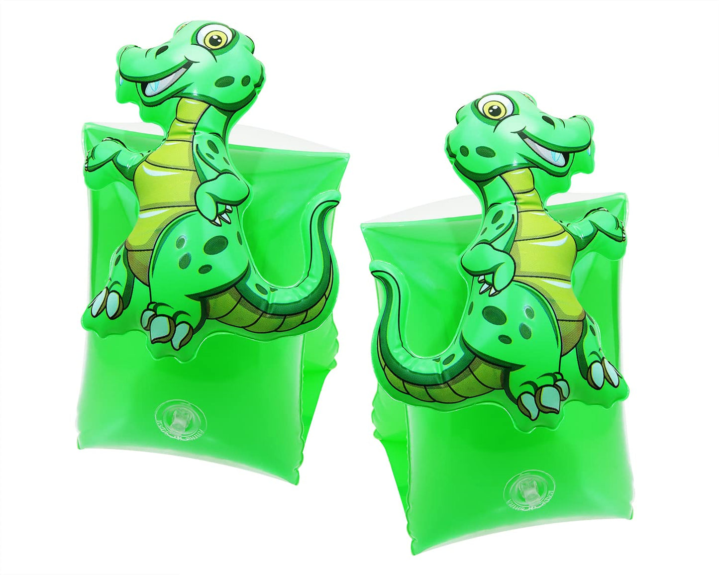 PENTA ANGEL Swim Arm Floats - Inflatable Cartoon Dinosaur Arm Bands for Kids, PVC, Multicolor, 2Pcs, Perfect for Summer Pool Parties
