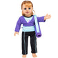5Pc Yoga Outfit- 18' Doll Clothes & Accessories Compatible W American Girl Doll- Pilates Fitness Set Includes Exercise Mat W Carrying Bag, Workout Pants, Shirt & Cropped Sweater- Gifts For Girls, Kids