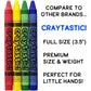 Craytastic! 25 Bulk Crayon Packs - Large Box Bulk For Kids Ages 4-8 - Party Favors, Classrooms, Restaurants - 4 Per Pack, Indivi