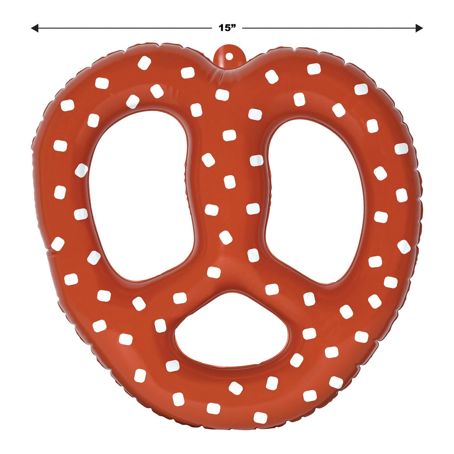 Beistle 15 6 Piece Inflatable Bavarian Pretzels for German Theme Oktoberfest Party Decorations, 15.5 x 14.5, Brown/White