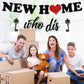 Ushinemi Glitter New Home Who Dis Banner, Funny Housewarming Decorations For New House Home Sweet Home Party Decor New Home New