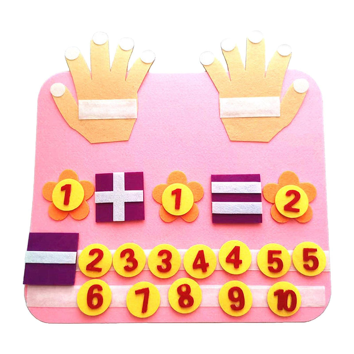 Calandis Montessori Felt Learning Toys Fine Motor Skill For Preschool Travel Kids Addition Pink | Toys For Baby