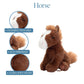 The Petting Zoo Brown Horse Plush Toy, 6-Inch Stuffed Animal, Polyester, Model 422502, Gifts for Kids