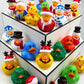 Qingqiu 24 Pack Christmas Rubber Ducks Jeep Bath Toys For Kids Boys Girls Toddlers Christmas Party Favors Stocking Stuffers Gifts