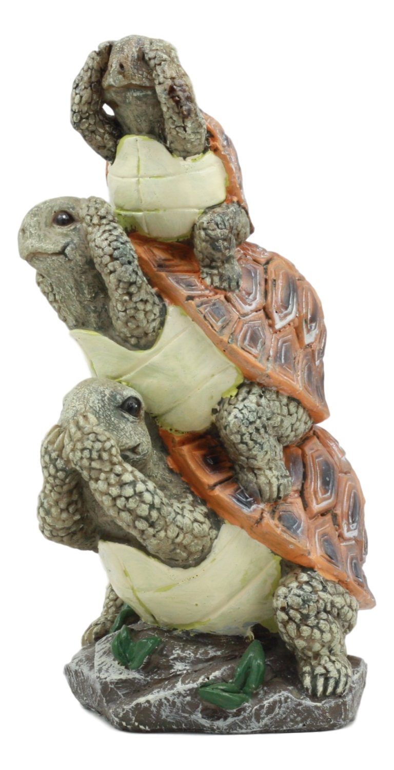 Gifts & Decor Ebros Whimsical Acrobatic See Hear Speak No Evil Turtles Totem Statue Stacked Wise No Evils Sea Turtles Figurine Animal Collectible