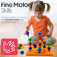 Twinkle me Jumbo Pegs Board Game Set - 48 Pegs, 2 Boards, Storage Bag, Multicolor, TM-233 for Motor Skills & Therapy