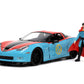 Jada Toys Marvel Doctor Strange 1:24 2006 Chevy Corvette Z06 Die-Cast Car with 2.75'' Dr. Strange Figure  Toys for Kids and mature-themeds (32115)