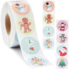 Blue Panda 1000 Count Stickers, Assorted Designs Sticker Roll, Christmas