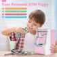 Baodlon Pink Piggy Bank For Kids, Atm Machine Bank For Real Money With Debit Card, Bill Feeder, Coin Recognition, Balance Calculator, Electronic Savings Safe Box, Cool Stuff Toys Gifts For Teen Girl