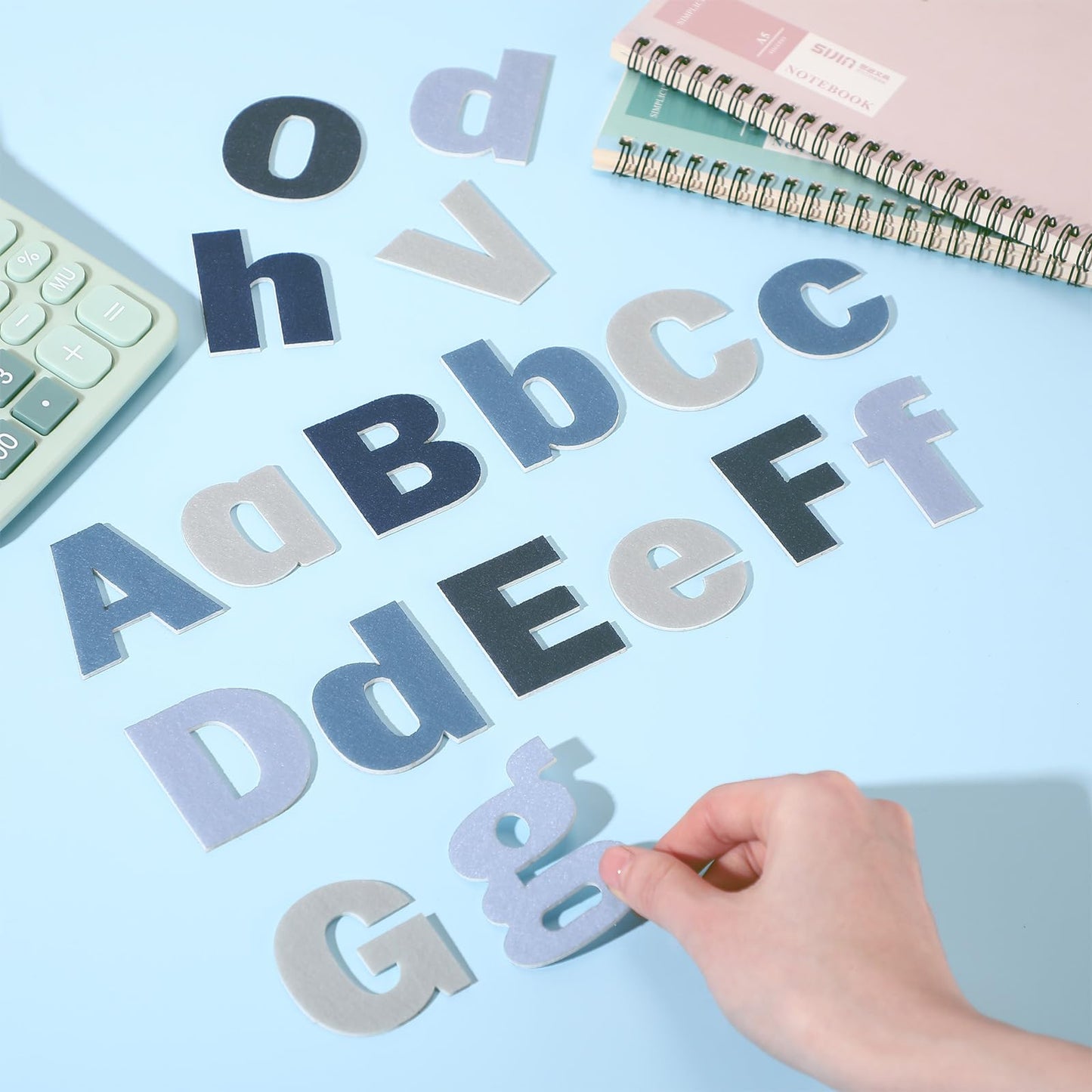 Breling 310 Pieces Felt Bulletin Board Letters Sticker with Number, 2 Bulk Self Adhesive ABC Upper Lowercase Sticky Letter for C