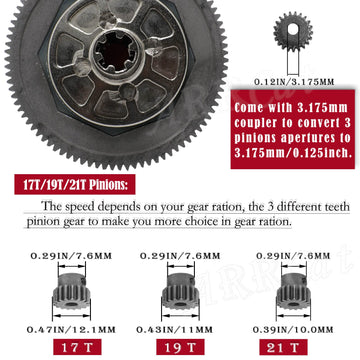 91T Spur Gear Slipper Clutch Set Upgrades Part for 1/10 Arrma Senton 4X4 550,Granite 4X4 550,Typhon 4X4 550, ARRCat Metal 91T 48