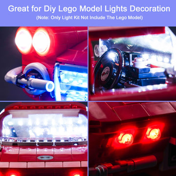 Hilighting Upgraded Led Light Kit For Lego Icons Corvette Building Set, Compatible With Lego 10321 (Model Not Included)